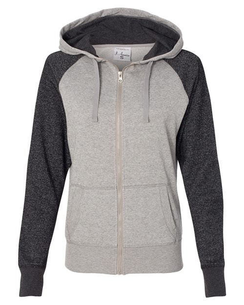 Women’s Glitter French Terry Full-Zip Hooded Sweatshirt
