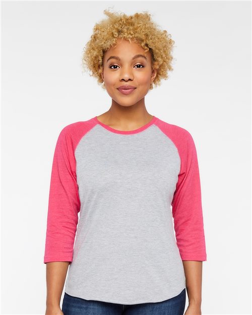 Women's Baseball Fine Jersey Three-Quarter Sleeve Tee