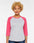 Women's Baseball Fine Jersey Three-Quarter Sleeve Tee