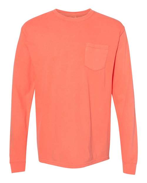 Garment-Dyed Heavyweight Long Sleeve Pocket T-Shirt