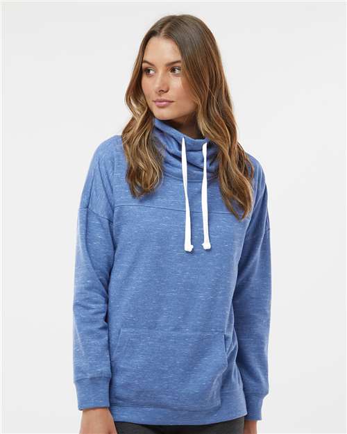 Women’s Mélange Fleece Cowl Neck Sweatshirt