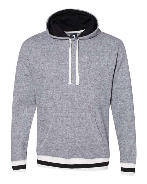 Peppered Fleece Lapover Hooded Sweatshirt