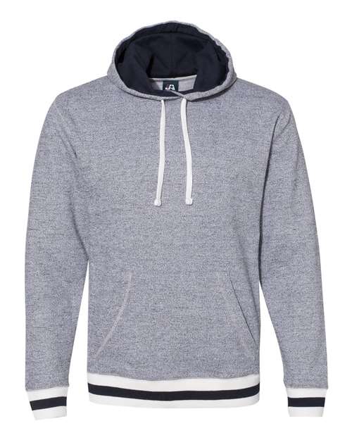 Peppered Fleece Lapover Hooded Sweatshirt