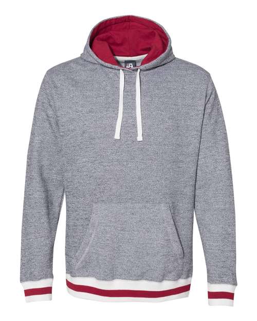 Peppered Fleece Lapover Hooded Sweatshirt