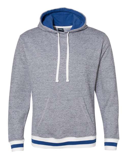 Peppered Fleece Lapover Hooded Sweatshirt