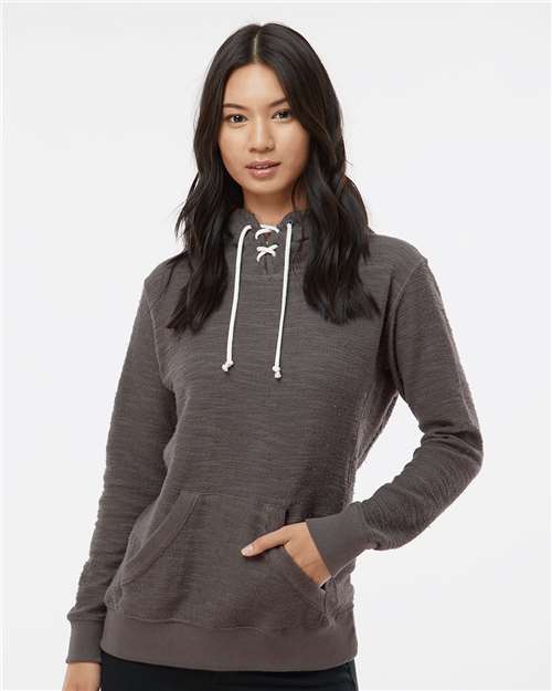 Women’s French Terry Sport Lace Scuba Hooded Pullover