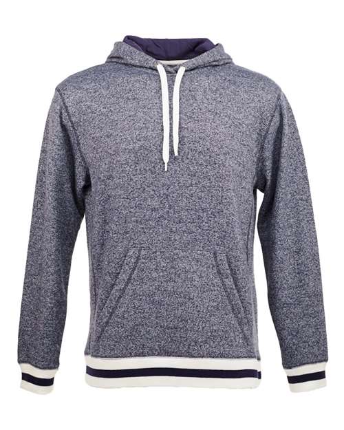 Peppered Fleece Lapover Hooded Sweatshirt