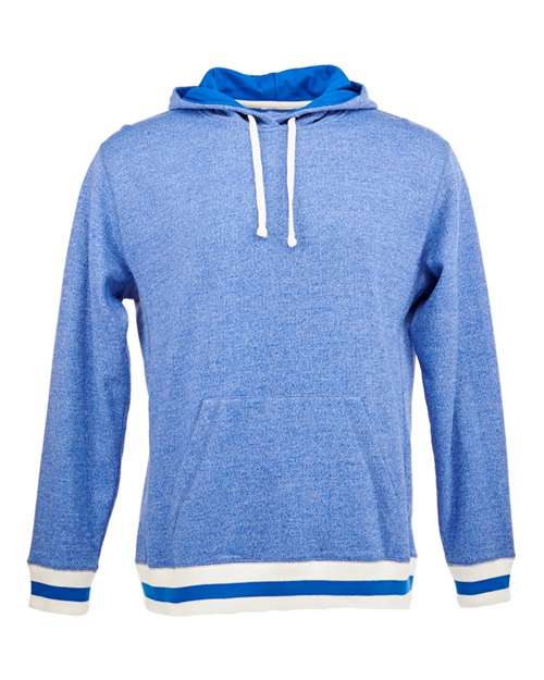 Peppered Fleece Lapover Hooded Sweatshirt
