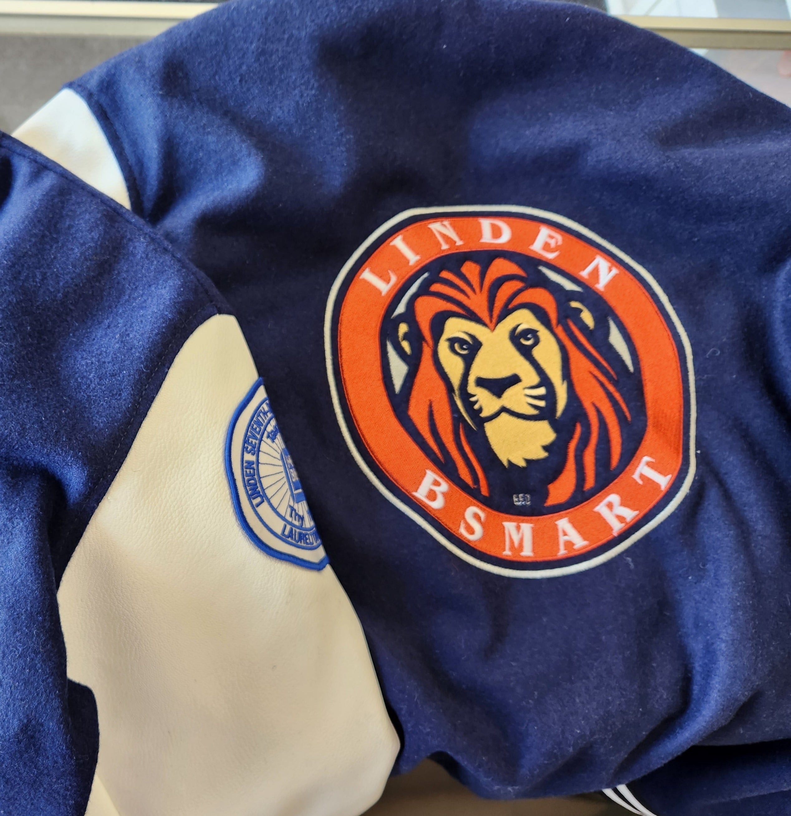 Custom Embroidery on a Letterman Jacket